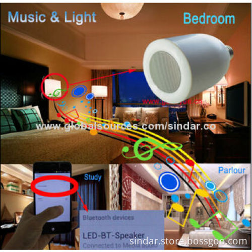 best gift hot selling bluetooth mini Speaker with LED Bulb and Remote Control